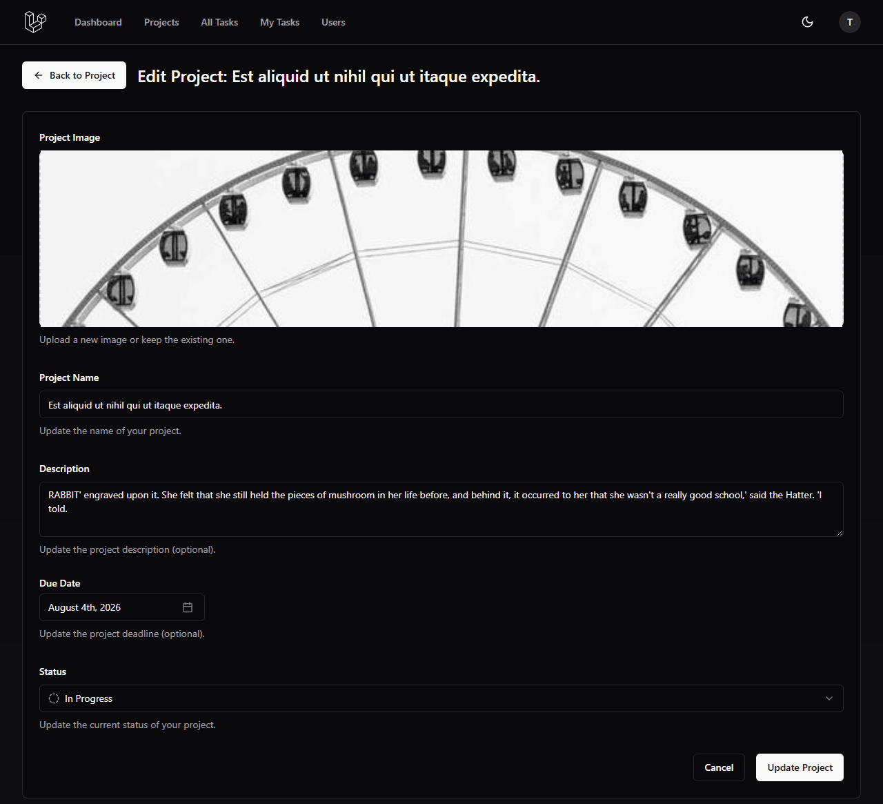 Task - Edit Selected Task